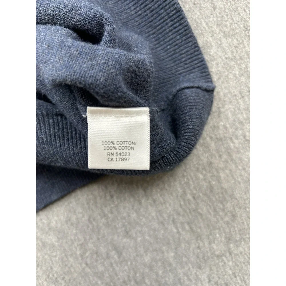 Banana Republic Cotton Argyle Sweater‎ Mens XL Pullover Blue Yellow Gray Vneck